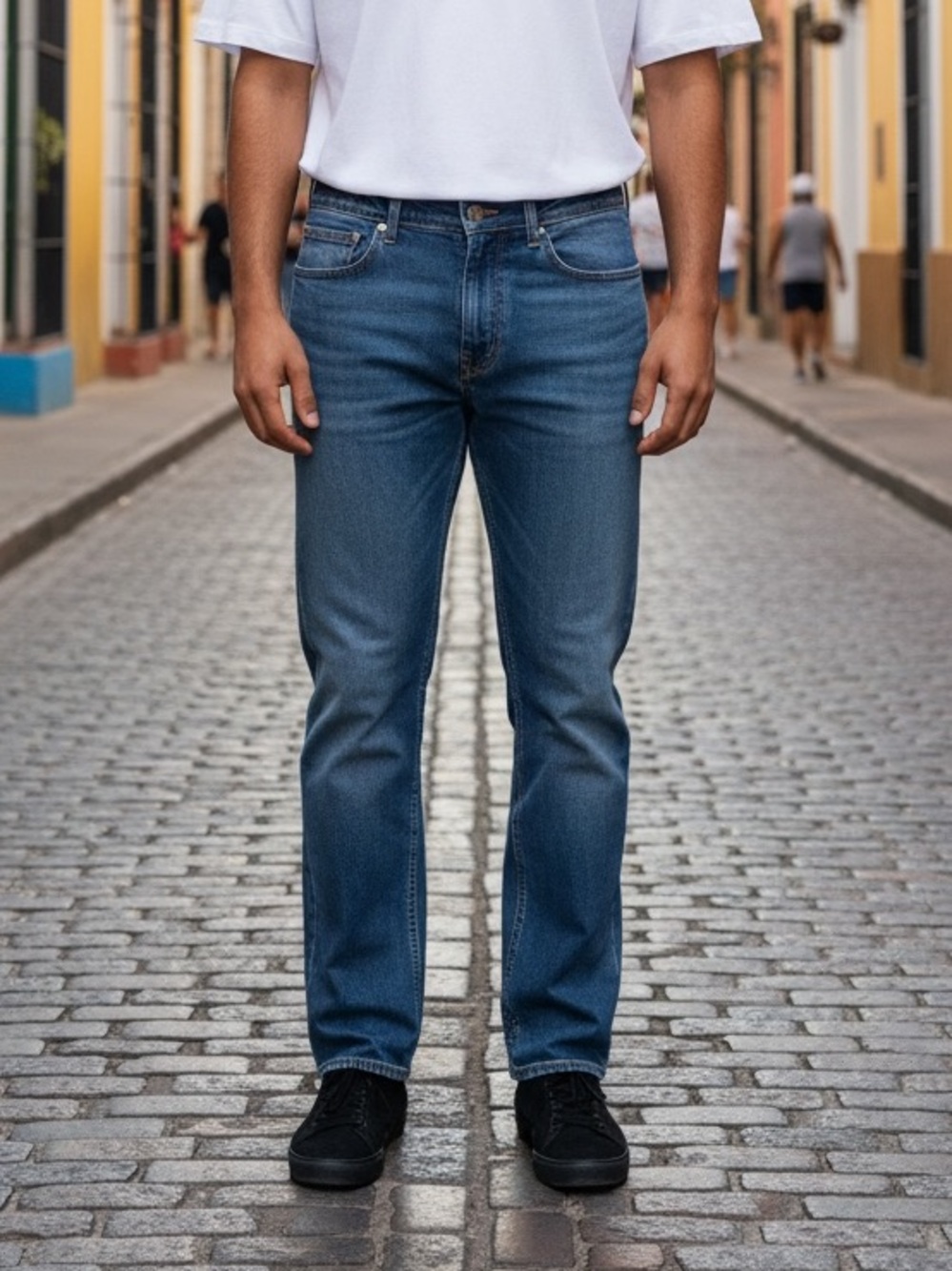 Lee Men's Comfort Stretch Straight Leg Blue Jeans
